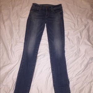 American Eagle Skinny Blue Jeans - 00 Long